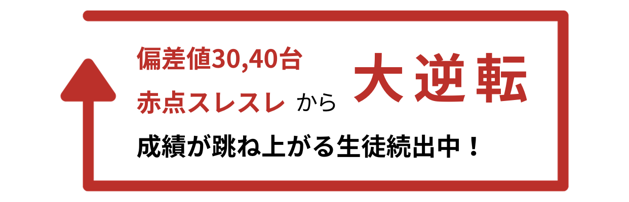 偏差値30,40台から大逆転